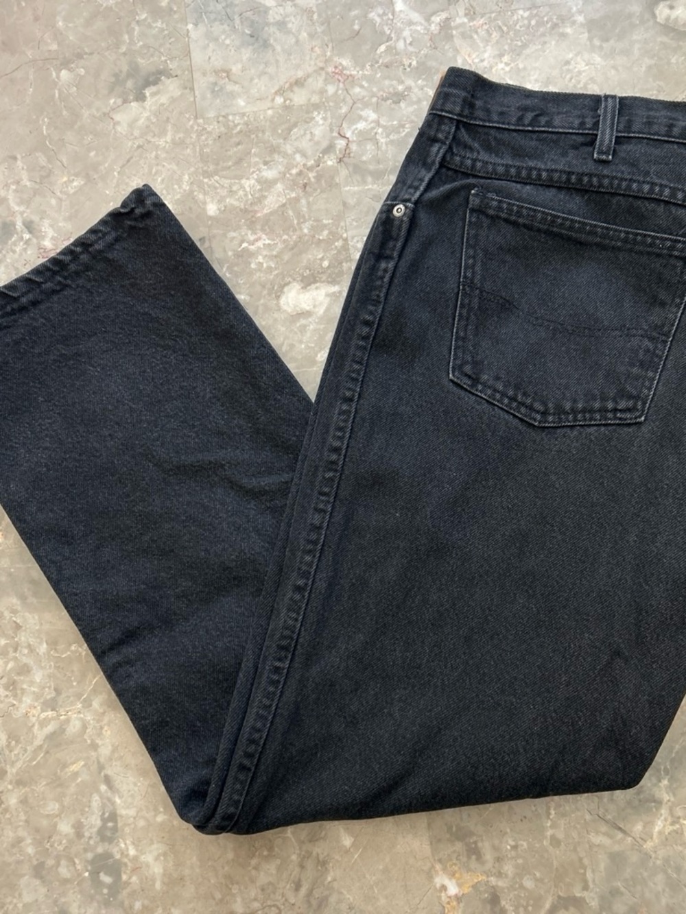 Vintage 2000s Dickies Black Denim Jeans 36x29 Straight Leg Work Pants - Picture 5 of 6